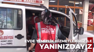 Polatlı Belediyesinden yaşlı ve engelli vatandaşlara evde temizlik desteği