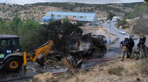 Elmadağ’da TIR iki kez yandı!
