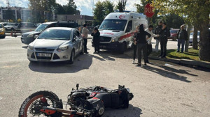 Bolu’da manevra kazası, motosiklet sürücüsünü yaraladı