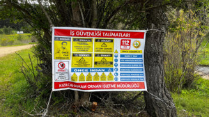 Kızılcahamam ormanlarında güvenlik önlemi: Uyarı pankartları dikkat çekiyor