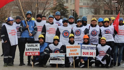 Doruk Madencilik işçileri aileleriyle Ankara’da eylemde