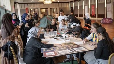 Beştepe'de çocuklara özel etkinlikler: Masal, tezhip ve müzikal eğlencesi