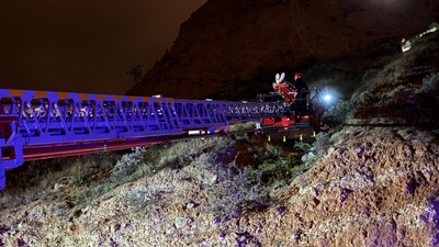 Çankırı Kalesi'nden kayalıklara düştü, ekipler seferber oldu