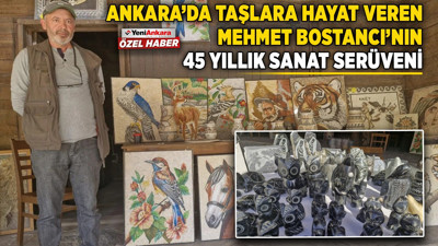 Ankara'da taşlara hayat veren usta Mehmet Bostancı'nın 45 yıllık sanat serüveni