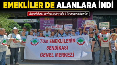 Emekliler Ankara'da alanlara indi