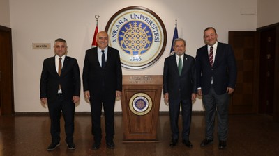 Kızılcahamam Belediye Başkanı Acar ve Altunay'dan Ankara Üniversitesi Rektörü Ünüvar'a ziyaret
