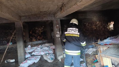 Çorum’da evin bodrum katında yangın paniği