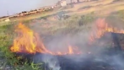 Polatlı’da hobi bahçesinde çıkan yangın, arpa tarlasını küle çevirdi!