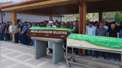Salda Gölü’nde boğulan baba-oğul Ankara’da son yolculuğuna uğurlandı