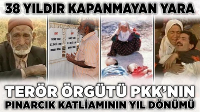 38 yıldır kapanmayan yara: Terör örgütü PKK'nın Pınarcık Katliamının yıl dönümü