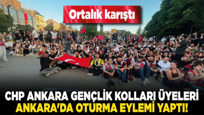 CHP Ankara Gençlik Kolları üyeleri Ankara'da oturma eylemi yaptı!