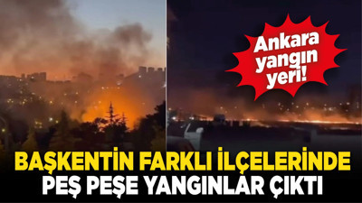 Ankara yangın yeri! Başkentin farklı ilçelerinde peş peşe yangınlar çıktı