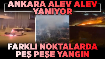 Ankara alev alev yanıyor: Farklı noktalarda peş peşe yangın