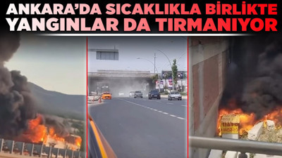 Ankara'da sıcaklıkla birlikte yangınlar da tırmanıyor