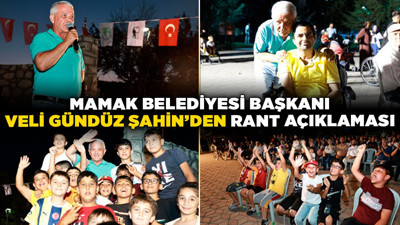 Mamak Belediyesi Başkanı Veli Gündüz Şahin’den rant açıklaması