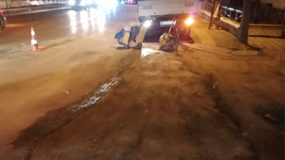 Keçiören’de yolun ortasında oyuk şaşkınlık yarattı