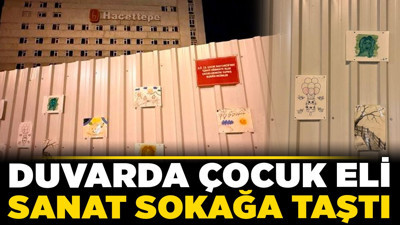 Duvarda çocuk eli! Sanat sokağa taştı!
