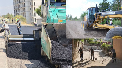 Ankara'nın farklı ilçelerindeki yol yapım çalışmaları sürüyor
