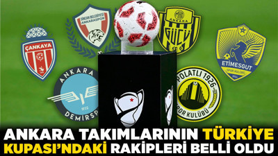 Ankara takımlarının Türkiye Kupası’ndaki rakipleri belli oldu