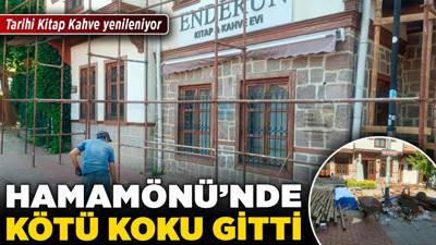 Hamamönü’nde kötü koku gitti, tarihi Kitap Kahve yenileniyor