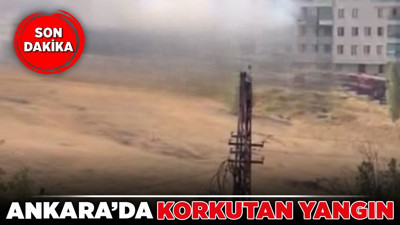 Ankara'da korkutan yangın! İki ev alevlere teslim oldu
