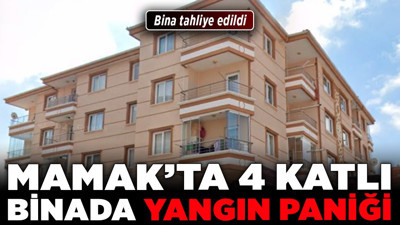 Mamak'ta 4 katlı binada yangın paniği! Bina tahliye edildi