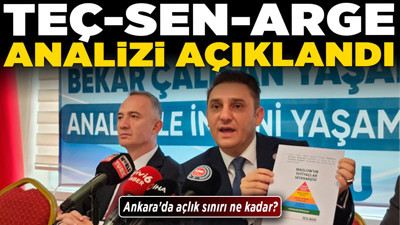 TEÇ-SEN-ARGE analizi açıklandı! Ankara'da açlık sınırı ne kadar?