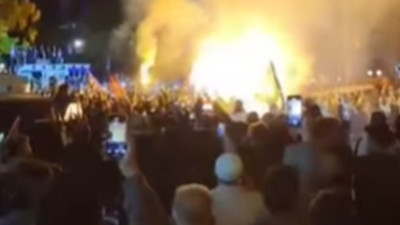 Ankara’da ABD Büyükelçiliği önünde İsrail protestosu!