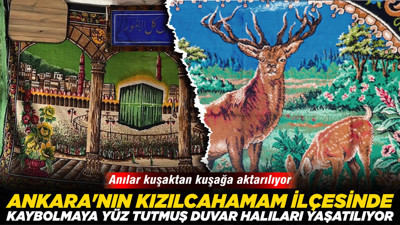 Ankara'nın Kızılcahamam ilçesinde kaybolmaya yüz tutmuş duvar halıları yaşatılıyor!