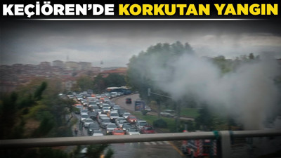 Keçiören’de korkutan yangın! Fatih Köprüsü altında alevler yükseldi