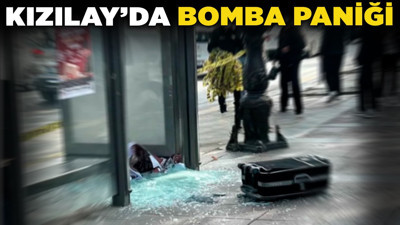 Kızılay'da bomba paniği! Polis yolu kapattı, fünye sesleri yankılandı