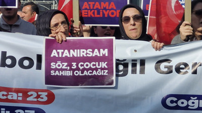 Atanamayan öğretmenler Ankara'da toplandı: "Atanırsam söz, üç çocuk sahibi olacağız"