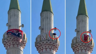 Kenti karıştıran bayrak provokasyonu!