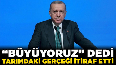 Erdoğan ekonomi raporunu açıkladı! "Büyüyoruz" dedi, tarımdaki gerçeği itiraf etti