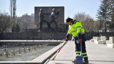 ABB ekipleri bayram öncesi Ankara’yı baştan sona temizliyor