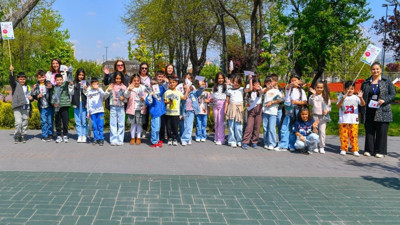 Altındağ Başkent Millet Bahçesi’nde yüzler güldü: Çocuklar Sevgi Çiçeği dikti