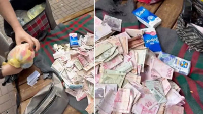 Dilencinin üstünden çıkanlar şoke etti!