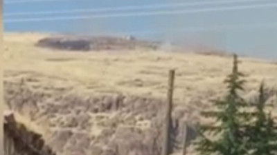Haymana’da otluk alanda yangın: Alevlerden kaçan yabani hayvanlar görüntülendi