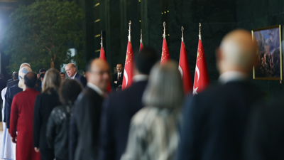 Erdoğan Cumhurbaşkanlığı Külliyesi'nde 30 Ağustos tebriklerini kabul etti