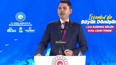 Bakan Kurum, Zeytinburnu'ndaki Büyük Dönüşüm kura töreninde konuştu