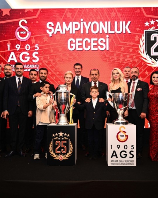 Galatasaray'ın 25. şampiyonluğu Ankara'da kutlandı