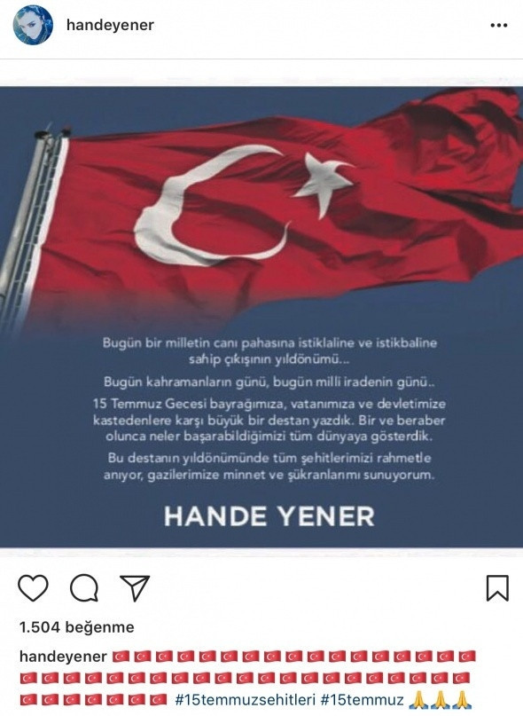 Ünlüler '15 Temmuz'u unutmadı - Resim: 2