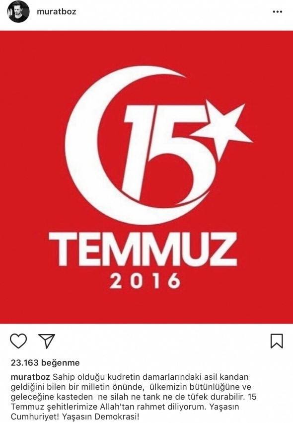 Ünlüler '15 Temmuz'u unutmadı - Resim: 10