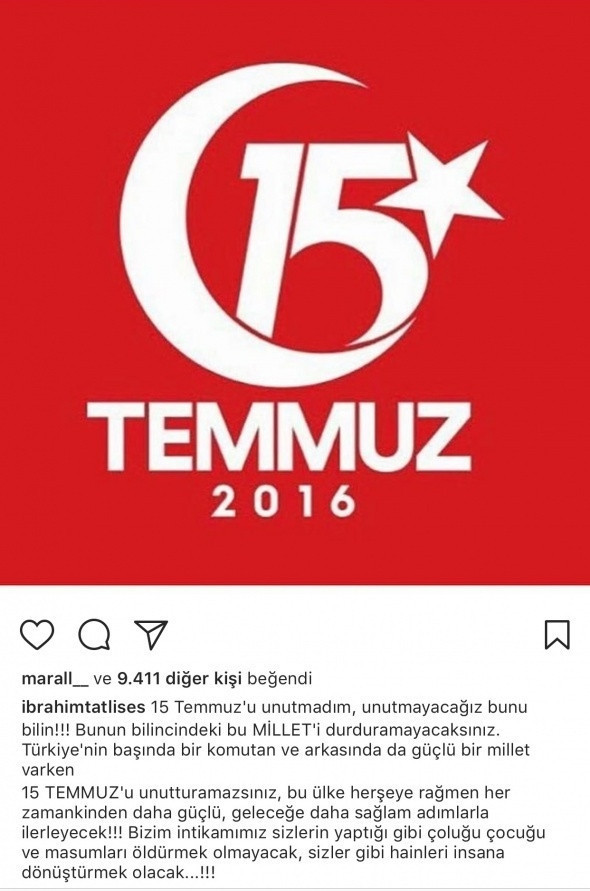 Ünlüler '15 Temmuz'u unutmadı - Resim: 12