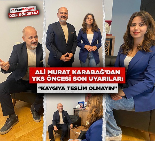 Seviye VIP Kurs Kızılay Kurucusu Ali Murat Karabağ'dan YKS öncesi öğrencilere altın uyarılar: “Kaygıya teslim olmayın”