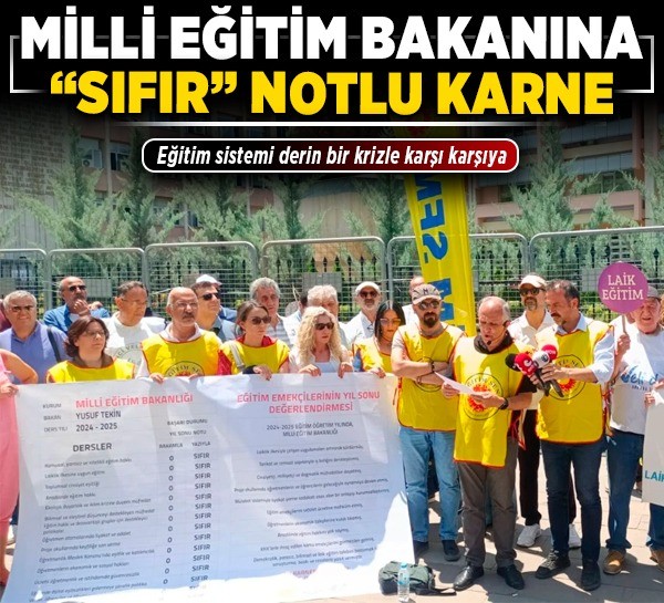 Milli Eğitim Bakanına "sıfır" notlu karne