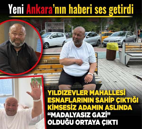 Ankara'da yaşanan dram! Madalyasız Gazi'ye esnaflar sahip çıktı