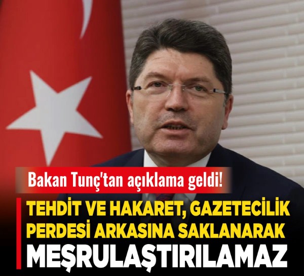 Bakan Tunç'tan Fatih Altaylı'nın tutuklanmasına ilişkin açıklama: Tehdit ve hakaret, gazetecilik perdesi arkasına saklanarak meşrulaştırılamaz