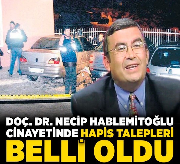 Doç. Dr. Necip Hablemitoğlu cinayetinde hapis talepleri belli oldu