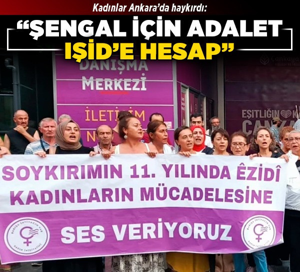 Kadınlar Ankara’da haykırdı: Şengal için adalet, IŞİD’e hesap!"